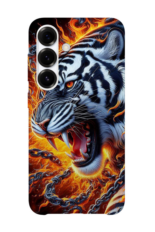 Samsung Galaxy S23 Plus Uyumlu Baskılı Şeffaf Telefon Kılıfı | Koleksiyon: Tiger Energy