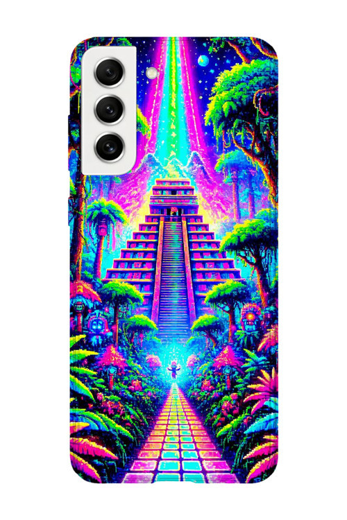 Samsung Galaxy S22 Uyumlu Baskılı Şeffaf Telefon Kılıfı | Koleksiyon: Vaporwave Retro