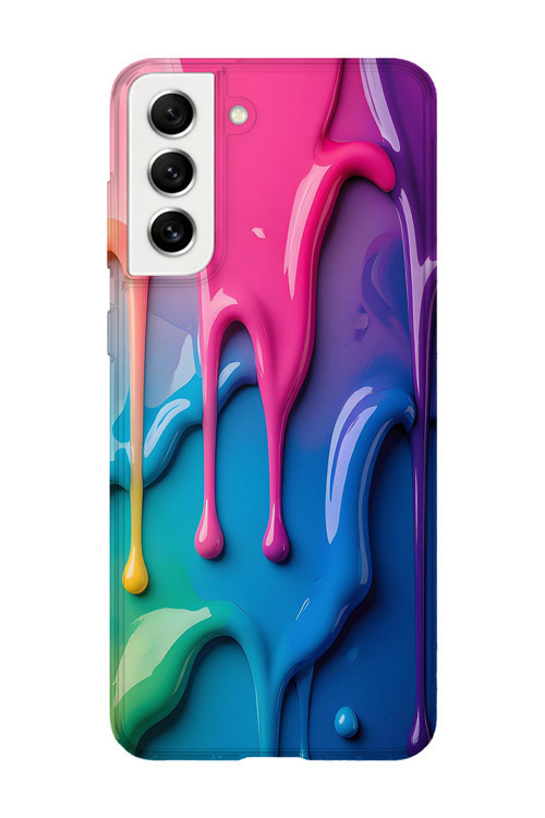 Samsung Galaxy S22 Plus Uyumlu Baskılı Şeffaf Telefon Kılıfı | Koleksiyon: Abstract Color Splash