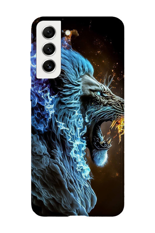 Samsung Galaxy S22 Plus Uyumlu Baskılı Şeffaf Telefon Kılıfı | Koleksiyon: Majestic Lion