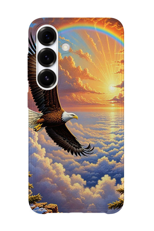 Samsung Galaxy S24 Plus Uyumlu Baskılı Şeffaf Telefon Kılıfı | Koleksiyon: Freedom Eagle