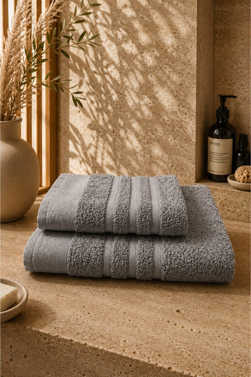 Sahra Model 2'li Banyo Havlu Seti