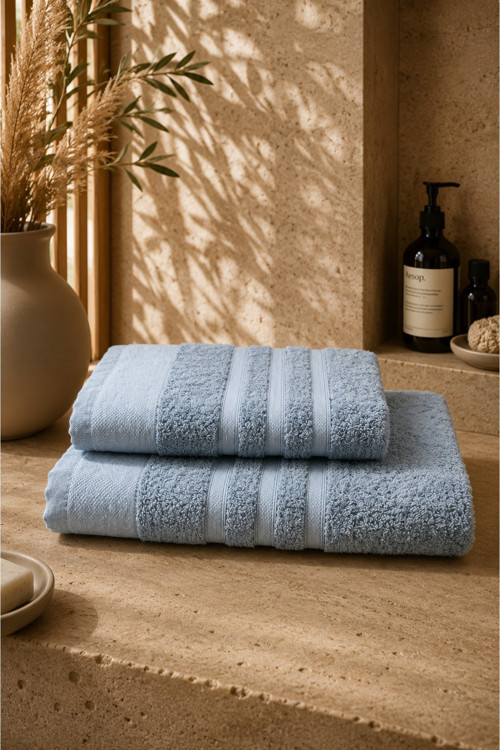 Sahra Model 2'li Banyo Havlu Seti