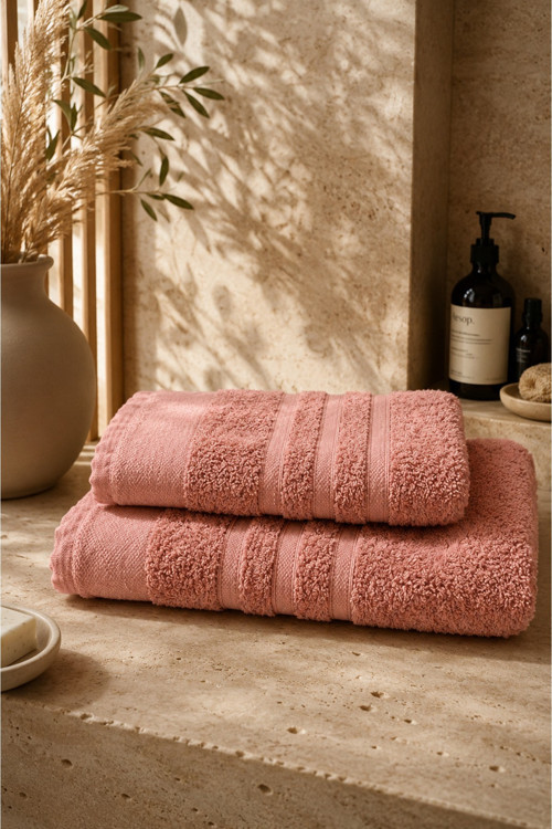 Sahra Model 2'li Banyo Havlu Seti