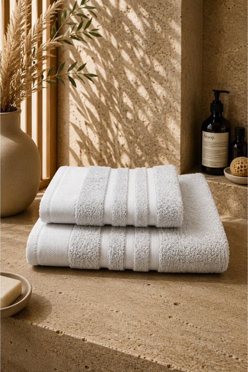 Sahra Model 2'li Banyo Havlu Seti