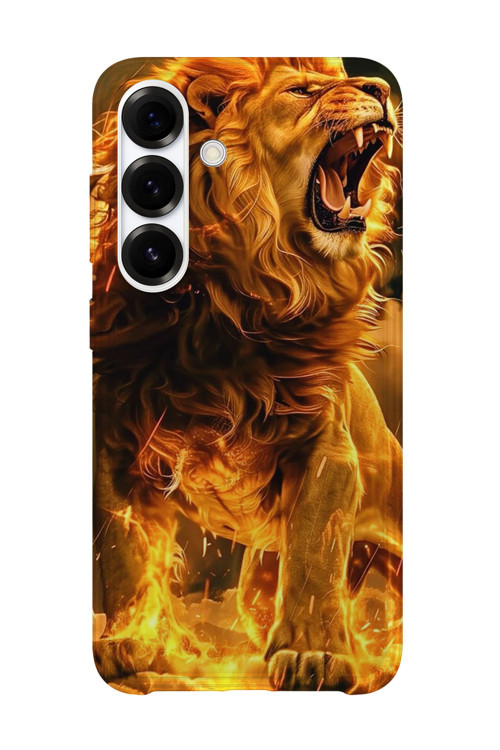 Samsung Galaxy S25 Plus Uyumlu Baskılı Şeffaf Telefon Kılıfı | Koleksiyon: Majestic Lion