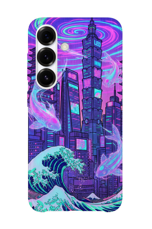 Samsung Galaxy S25 Uyumlu Baskılı Şeffaf Telefon Kılıfı | Koleksiyon: Vaporwave Retro