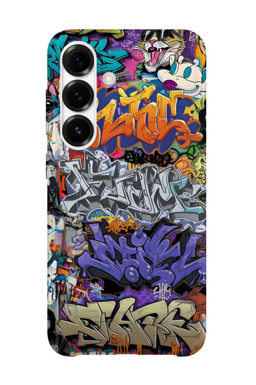 Samsung Galaxy S23 Uyumlu Baskılı Şeffaf Telefon Kılıfı | Koleksiyon: Grafitti Street Art