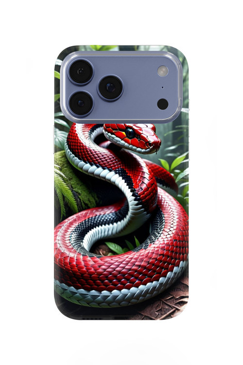 İphone 17 Pro Max Uyumlu Baskılı Şeffaf Telefon Kılıfı | Koleksiyon: Aesthetic Snake
