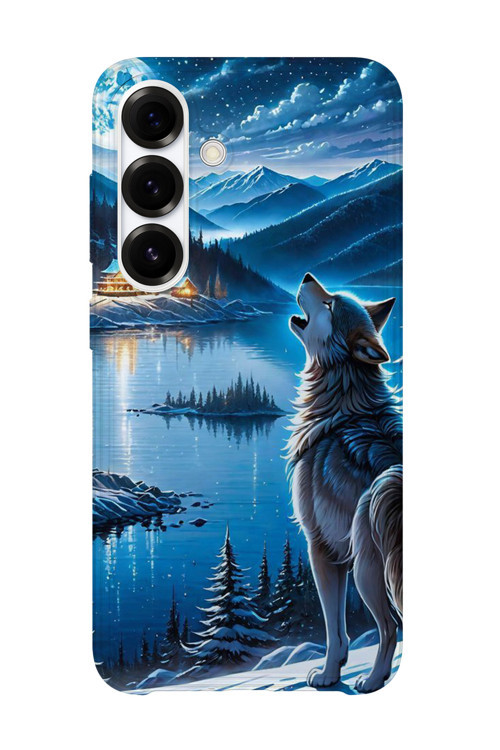 Samsung Galaxy S23 Fe Uyumlu Baskılı Şeffaf Telefon Kılıfı | Koleksiyon: Alpha Wolf