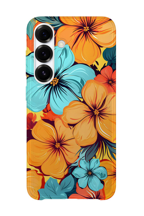 Samsung Galaxy S26 Plus Uyumlu Baskılı Şeffaf Telefon Kılıfı | Koleksiyon: Pastel Flower Patterns