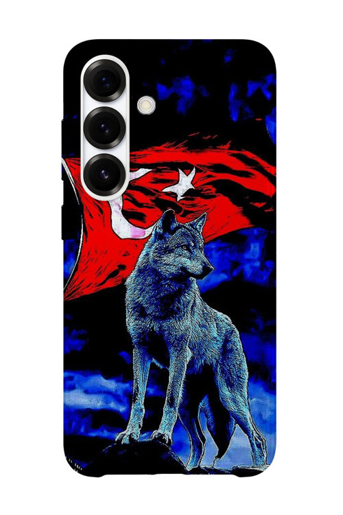 Samsung Galaxy S26 Plus Uyumlu Baskılı Şeffaf Telefon Kılıfı | Koleksiyon: Grey Wolf Turkish Symbol