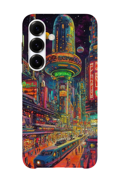 Samsung Galaxy S25 Uyumlu Baskılı Şeffaf Telefon Kılıfı | Koleksiyon: Cyberpunk Theme