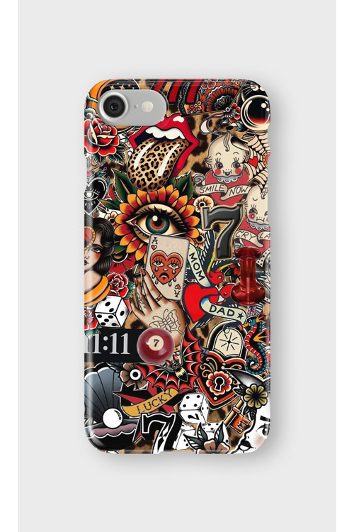 İphone Se Uyumlu Baskılı Şeffaf Telefon Kılıfı | Koleksiyon: Drip Art