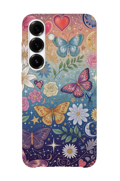 Samsung Galaxy S24 Fe Uyumlu Baskılı Şeffaf Telefon Kılıfı | Koleksiyon: Butterfly Aesthetic