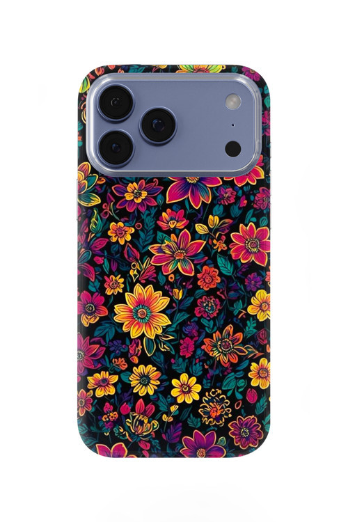 İphone 17 Pro Uyumlu Baskılı Şeffaf Telefon Kılıfı | Koleksiyon: Boho Floral