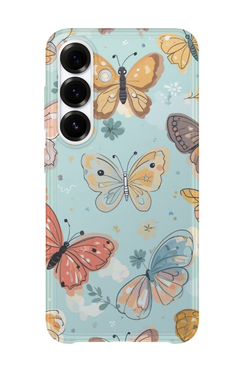 Samsung Galaxy S24 Fe Uyumlu Baskılı Şeffaf Telefon Kılıfı | Koleksiyon: Butterfly Aesthetic
