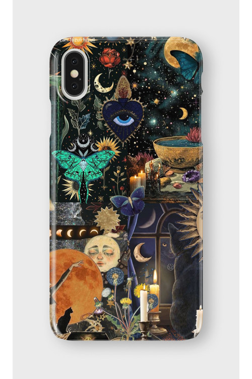 İphone Xs Max Uyumlu Baskılı Şeffaf Telefon Kılıfı | Koleksiyon: Mystical Symbols