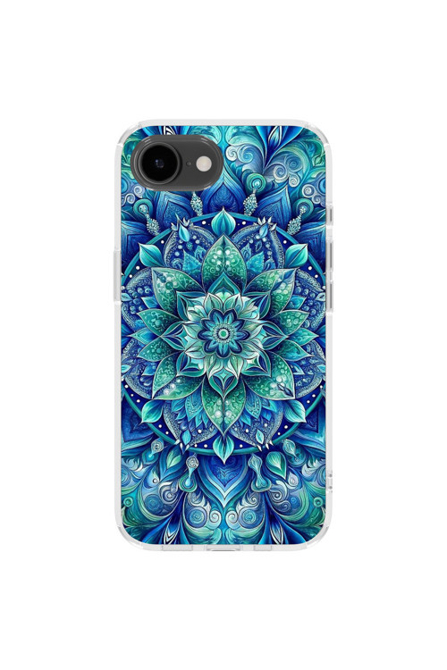 İphone 16E Uyumlu Baskılı Şeffaf Telefon Kılıfı | Koleksiyon: Mandala Art