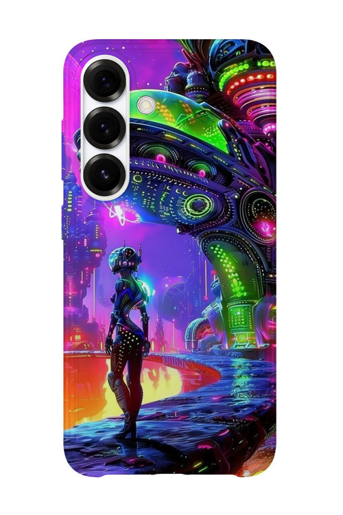 Samsung Galaxy S26 Uyumlu Baskılı Şeffaf Telefon Kılıfı | Koleksiyon: Cyberpunk Theme