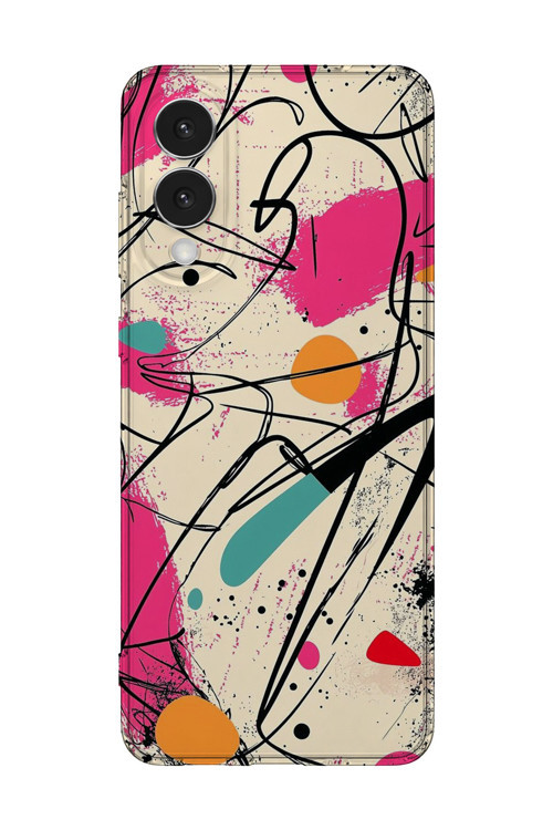 Samsung Galaxy S25 Edge Uyumlu Baskılı Şeffaf Telefon Kılıfı | Koleksiyon: Psychedelic Art