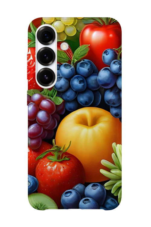 Samsung Galaxy S25 Uyumlu Baskılı Şeffaf Telefon Kılıfı | Koleksiyon: Fruits And Vegetables