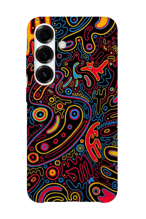Samsung Galaxy S23 Uyumlu Baskılı Şeffaf Telefon Kılıfı | Koleksiyon: Psychedelic Art