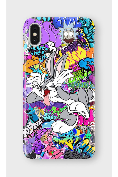 İphone Xs Max Uyumlu Baskılı Şeffaf Telefon Kılıfı | Koleksiyon: Drip Art