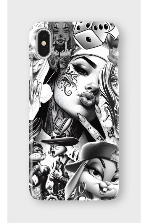 İphone Xs Max Uyumlu Baskılı Şeffaf Telefon Kılıfı | Koleksiyon: Drip Art