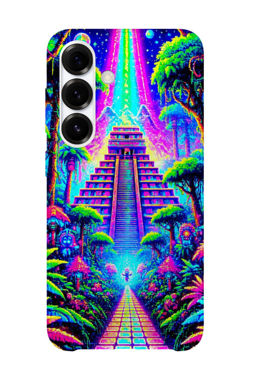 Samsung Galaxy S24 Uyumlu Baskılı Şeffaf Telefon Kılıfı | Koleksiyon: Vaporwave Retro