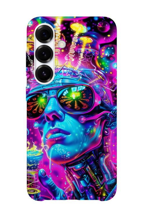 Samsung Galaxy S24 Uyumlu Baskılı Şeffaf Telefon Kılıfı | Koleksiyon: Vaporwave Retro