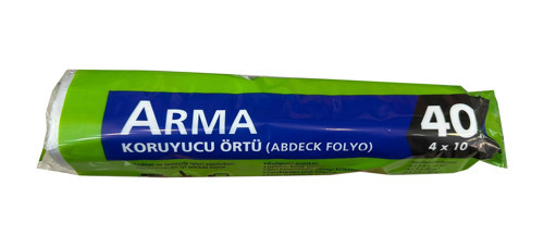 Naylon Tadilat Boya Koruyucu Örtü Poşet Folyo - 4x10 Metre - 40 m2 - 1 Paket