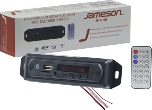 Js-4Usb Usb/Tf/Fm/Aux Bluetooth 12V Oto Teyp Çevirici