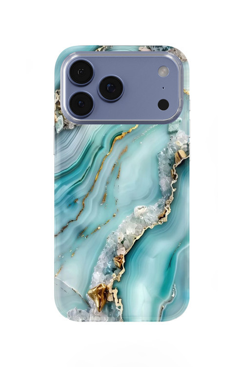 İphone 17 Pro Max Uyumlu Baskılı Şeffaf Telefon Kılıfı | Koleksiyon: Marble And Gold Luxury