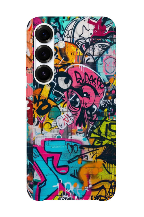 Samsung Galaxy S25 Plus Uyumlu Baskılı Şeffaf Telefon Kılıfı | Koleksiyon: Grafitti Street Art