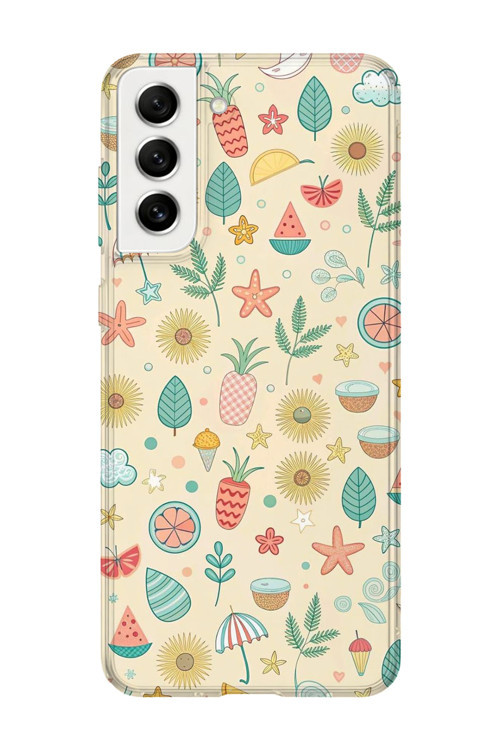 Samsung Galaxy S22 Uyumlu Baskılı Şeffaf Telefon Kılıfı | Koleksiyon: Minimalist Style 2