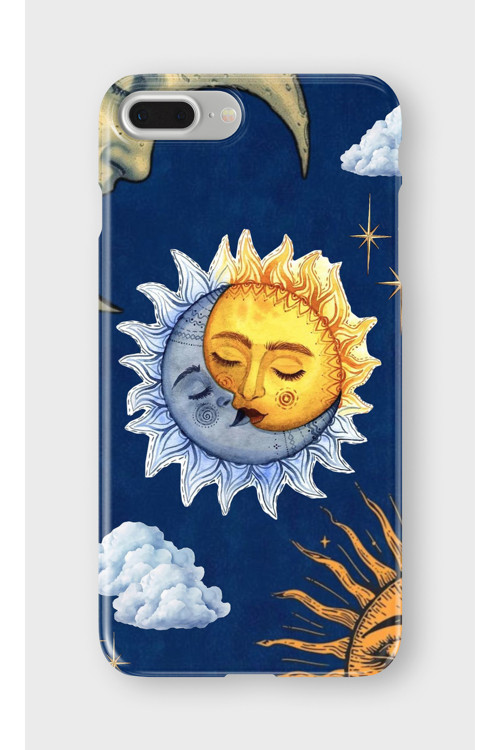 İphone 7 Plus Uyumlu Baskılı Şeffaf Telefon Kılıfı | Koleksiyon: Moon Phases