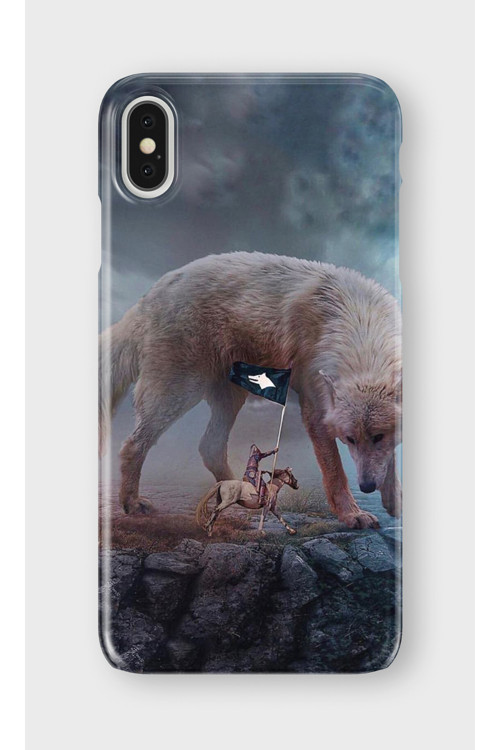 İphone Xs Max Uyumlu Baskılı Şeffaf Telefon Kılıfı | Koleksiyon: Grey Wolf Turkish Symbol