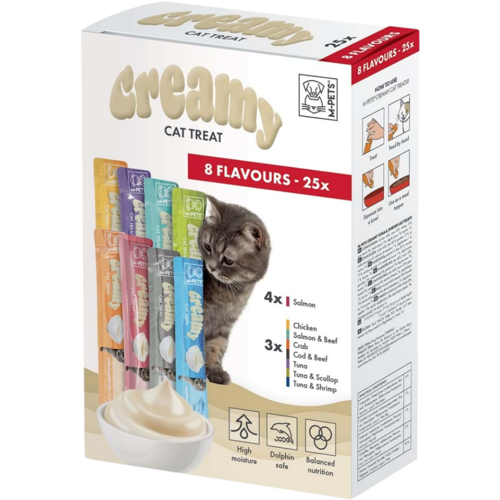 Creamy 8 Lezzet Karışık Krema Kedi Ödülü 25x15 Gr