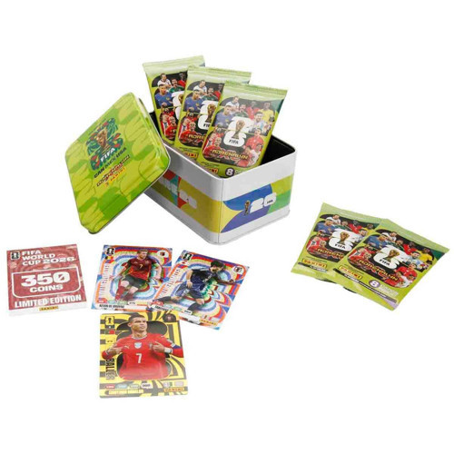 FIFA World Cup 2026 Adrenalyn XL Trading Card Metal Kutu Yeşil Özel Koleksiyon Seti