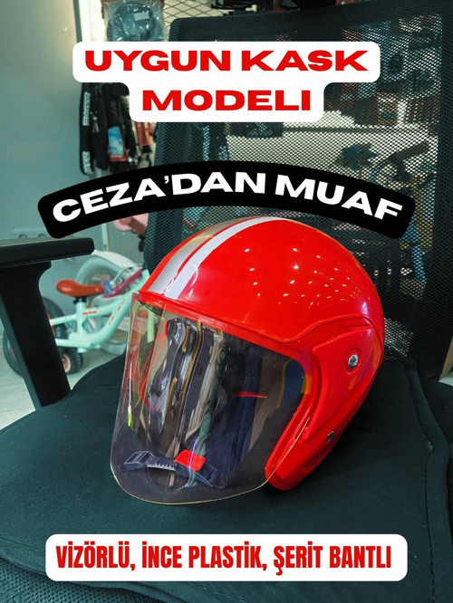 KASK ÇENE AÇIK KIRMIZI