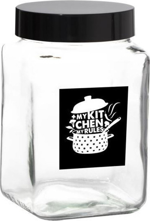 1,5 lt My Kitchen Baskılı Cam Kavanoz