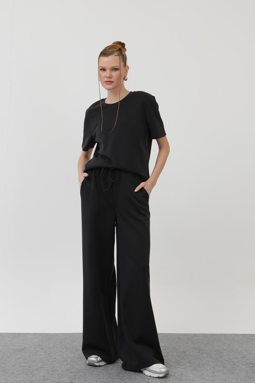 Kadın Basic Eşofman Takım - 32155TKS - BLACK