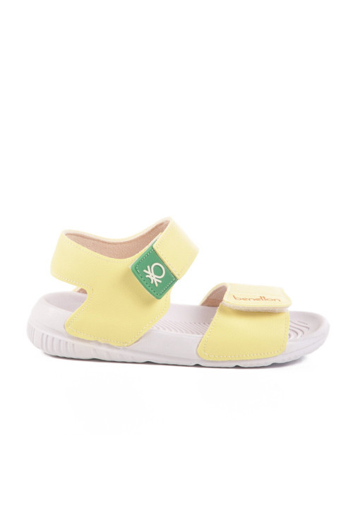 Sarı Cırtlı Kız Bebek Sandalet BN-1252 B
