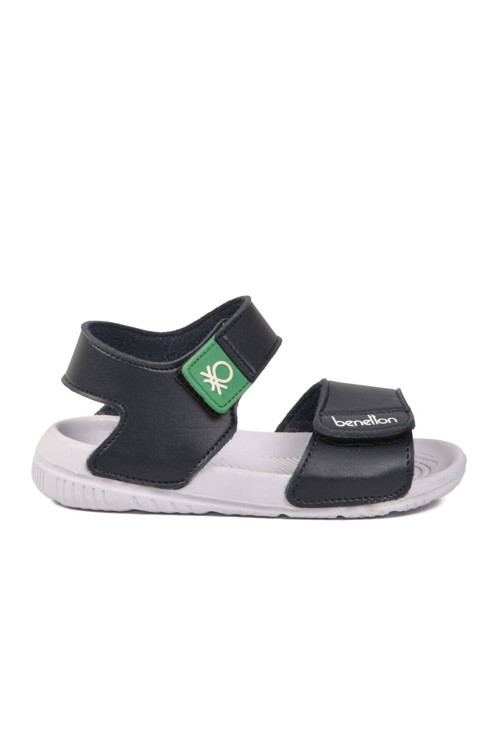 Lacivert Cırtlı Kız Bebek Sandalet BN-1252 B