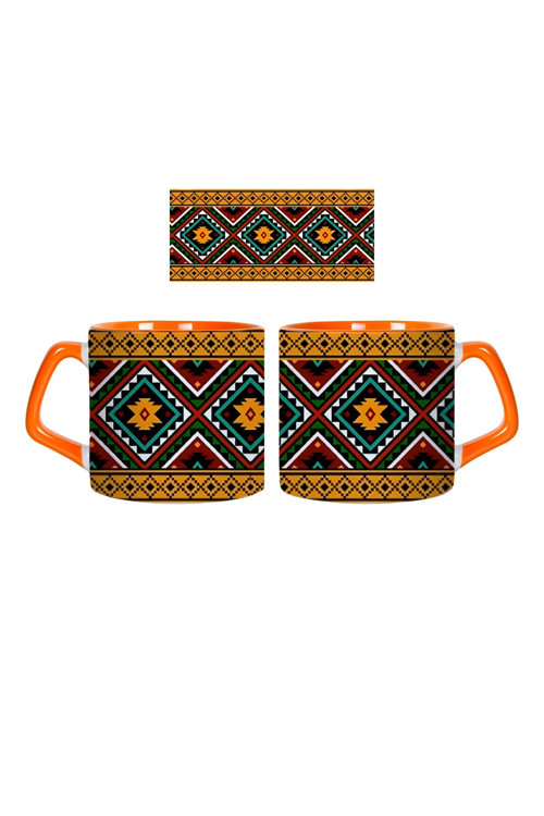 Otantik Desenli Kupa Bardak | Tek Adet 0345