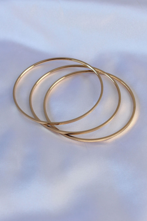 316L Çelik Gold Renk Ajda Model Kadın 65 Mm Bilezik