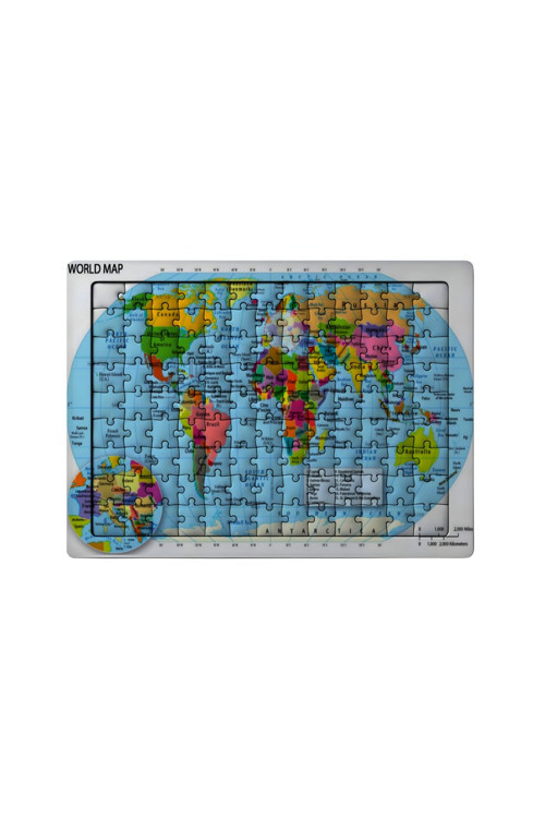Eğitici Dünya Haritası 99 Parça Ayaklı Puzzle – Dekoratif Çocuk Yapbozu 056