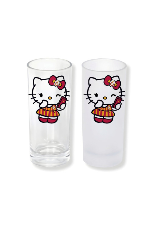 Galatasaray Hello Kitty Buzlu / Buzsuz Seçenekli Rakı Bardağı – 1 Adet Şık Sunum Bardağı 040