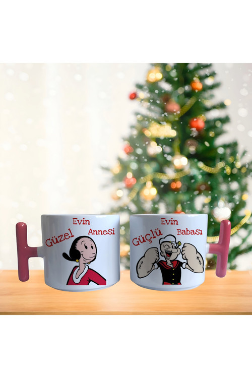 Anne Ve Babaya Özel Kahve Fincan Takımı 014
